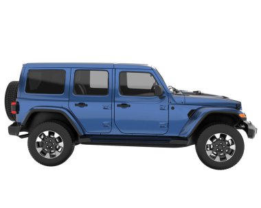 Realistic SUV isolated on white background. 3d rendering - illustration