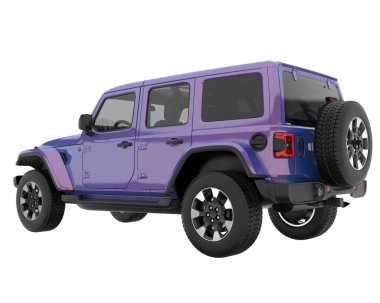 Realistic SUV isolated on white background. 3d rendering - illustration