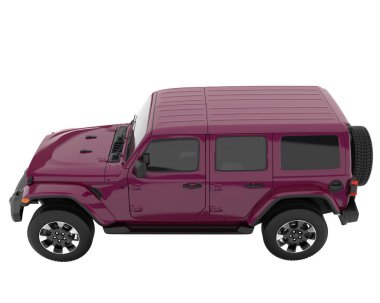 Realistic SUV isolated on white background. 3d rendering - illustration