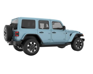 Realistic SUV isolated on white background. 3d rendering - illustration