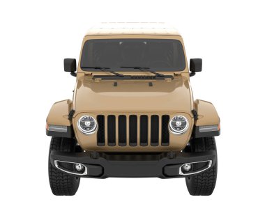 Realistic SUV isolated on white background. 3d rendering - illustration