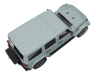 Realistic SUV isolated on white background. 3d rendering - illustration