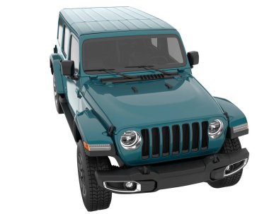 Realistic SUV isolated on white background. 3d rendering - illustration