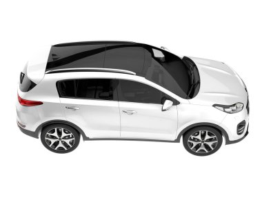 Realistic SUV isolated on white background. 3d rendering - illustration