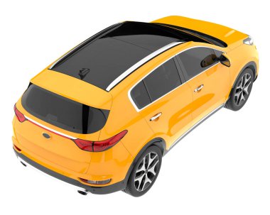 Realistic SUV isolated on white background. 3d rendering - illustration