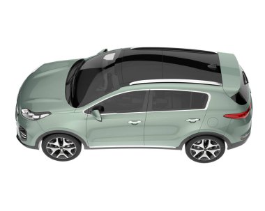 Realistic SUV isolated on white background. 3d rendering - illustration