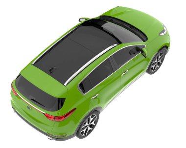 Realistic SUV isolated on white background. 3d rendering - illustration