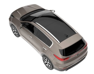 Realistic SUV isolated on white background. 3d rendering - illustration