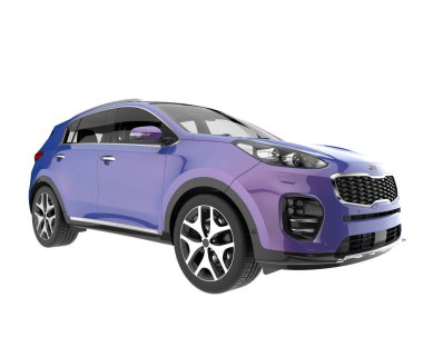 Realistic SUV isolated on white background. 3d rendering - illustration