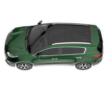 Realistic SUV isolated on white background. 3d rendering - illustration