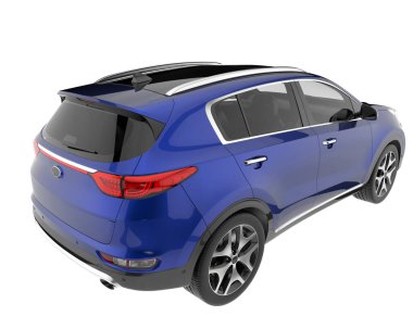 Realistic SUV isolated on white background. 3d rendering - illustration