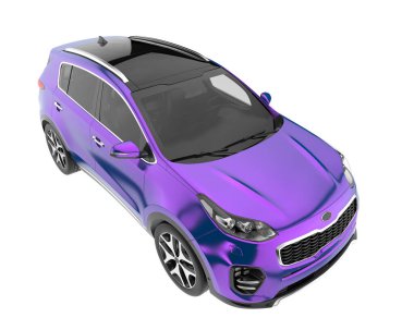 Realistic SUV isolated on white background. 3d rendering - illustration