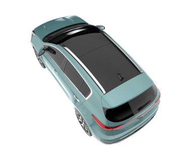 Realistic SUV isolated on white background. 3d rendering - illustration