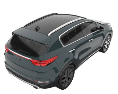 Realistic SUV isolated on white background. 3d rendering - illustration