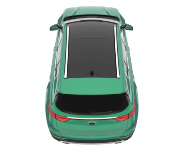 Realistic SUV isolated on white background. 3d rendering - illustration