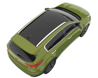 Realistic SUV isolated on white background. 3d rendering - illustration