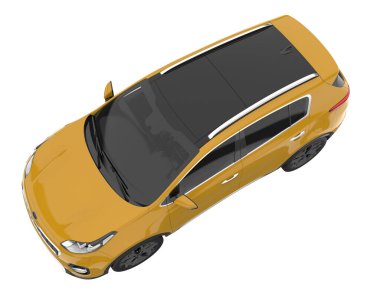 Realistic SUV isolated on white background. 3d rendering - illustration