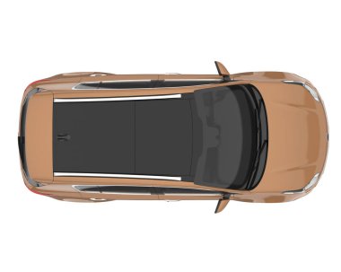 Realistic SUV isolated on white background. 3d rendering - illustration