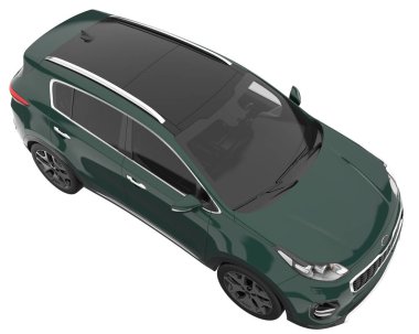 Realistic SUV isolated on white background. 3d rendering - illustration