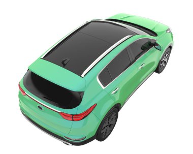 Realistic SUV isolated on white background. 3d rendering - illustration