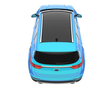 Realistic SUV isolated on white background. 3d rendering - illustration