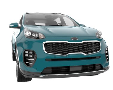 Realistic SUV isolated on white background. 3d rendering - illustration