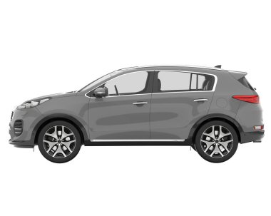 Realistic SUV isolated on white background. 3d rendering - illustration