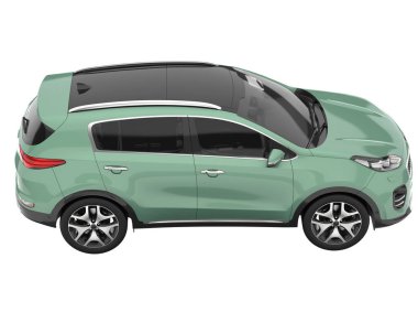 Realistic SUV isolated on white background. 3d rendering - illustration