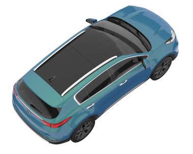 Realistic SUV isolated on white background. 3d rendering - illustration