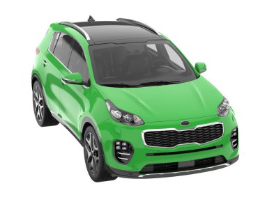 Realistic SUV isolated on white background. 3d rendering - illustration