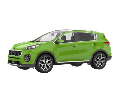 Realistic SUV isolated on white background. 3d rendering - illustration