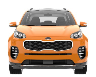 Realistic SUV isolated on white background. 3d rendering - illustration