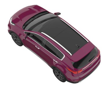 Realistic SUV isolated on white background. 3d rendering - illustration