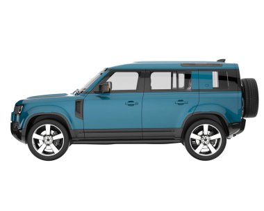 Realistic SUV isolated on white background. 3d rendering - illustration