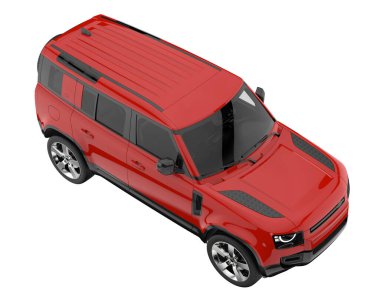 Realistic SUV isolated on white background. 3d rendering - illustration