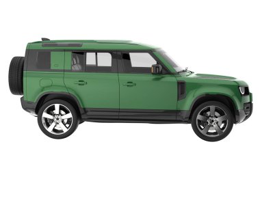 Realistic SUV isolated on white background. 3d rendering - illustration