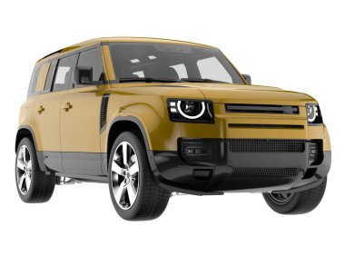 Realistic SUV isolated on white background. 3d rendering - illustration