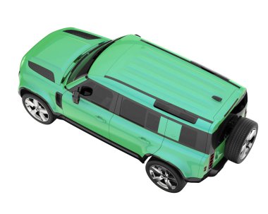 Realistic SUV isolated on white background. 3d rendering - illustration