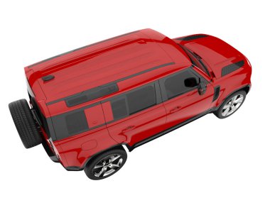 Realistic SUV isolated on white background. 3d rendering - illustration