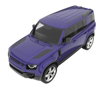 Realistic SUV isolated on white background. 3d rendering - illustration