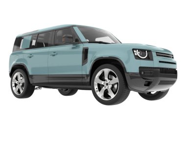 Realistic SUV isolated on white background. 3d rendering - illustration