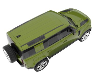 Realistic SUV isolated on white background. 3d rendering - illustration