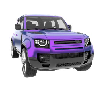 Realistic SUV isolated on white background. 3d rendering - illustration