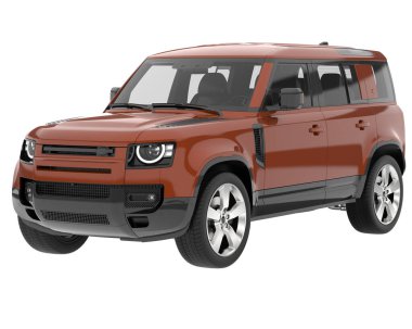 Realistic SUV isolated on white background. 3d rendering - illustration