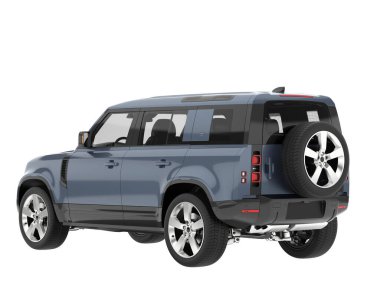 Realistic SUV isolated on white background. 3d rendering - illustration