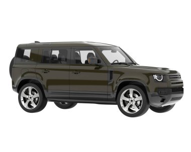 Realistic SUV isolated on white background. 3d rendering - illustration