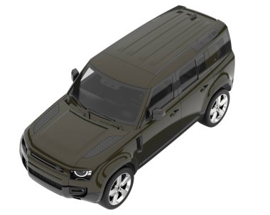 Realistic SUV isolated on white background. 3d rendering - illustration