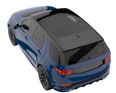 Realistic SUV isolated on white background. 3d rendering - illustration