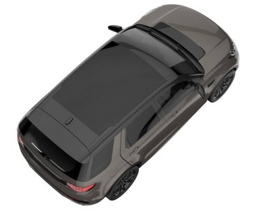 Realistic SUV isolated on white background. 3d rendering - illustration