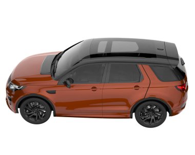 Realistic SUV isolated on white background. 3d rendering - illustration